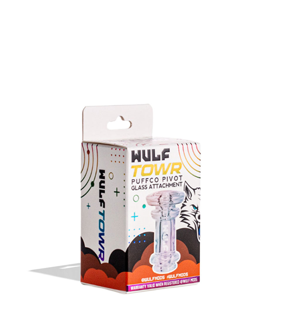 Full Color Wulf Mods Towr Puffco Pivot Top Packaging on white background